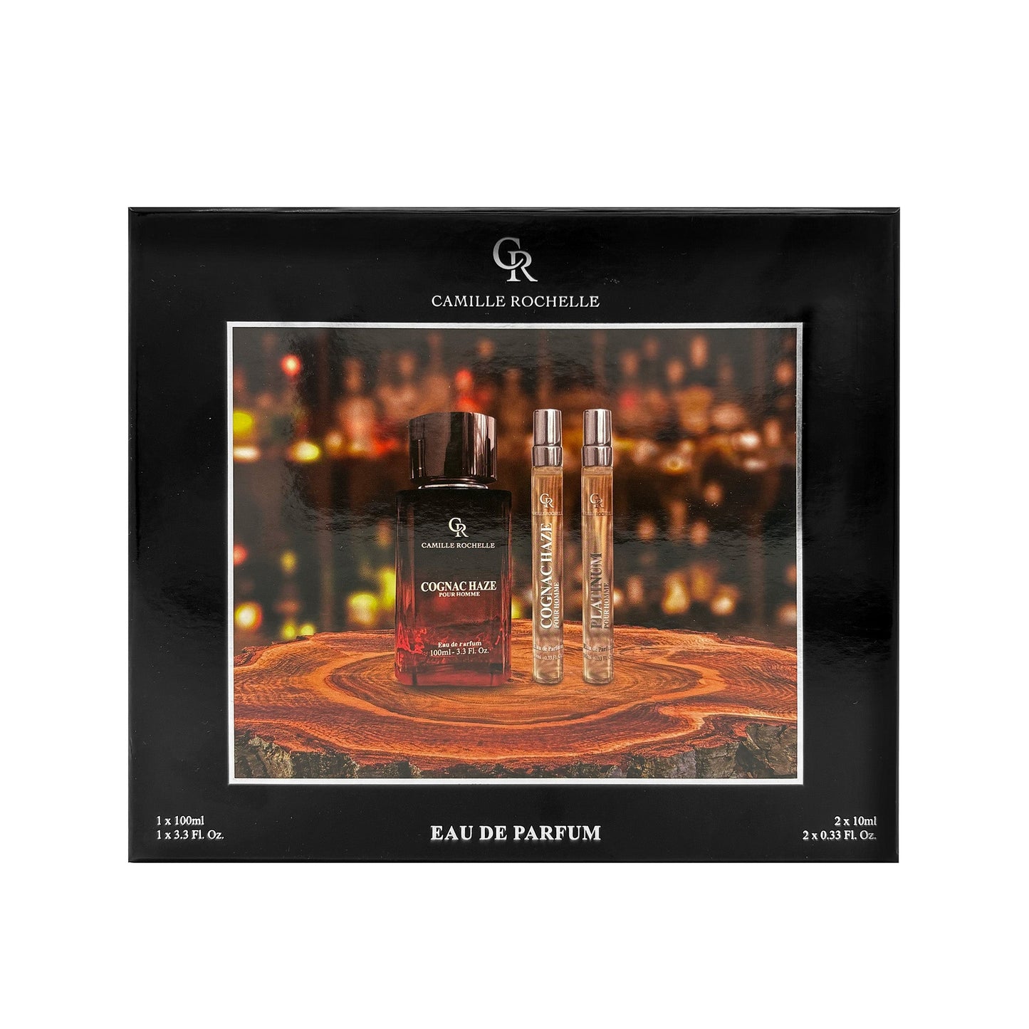 Camille Rochelle Cognac Haze Geschenkset für Herren 3-teilig