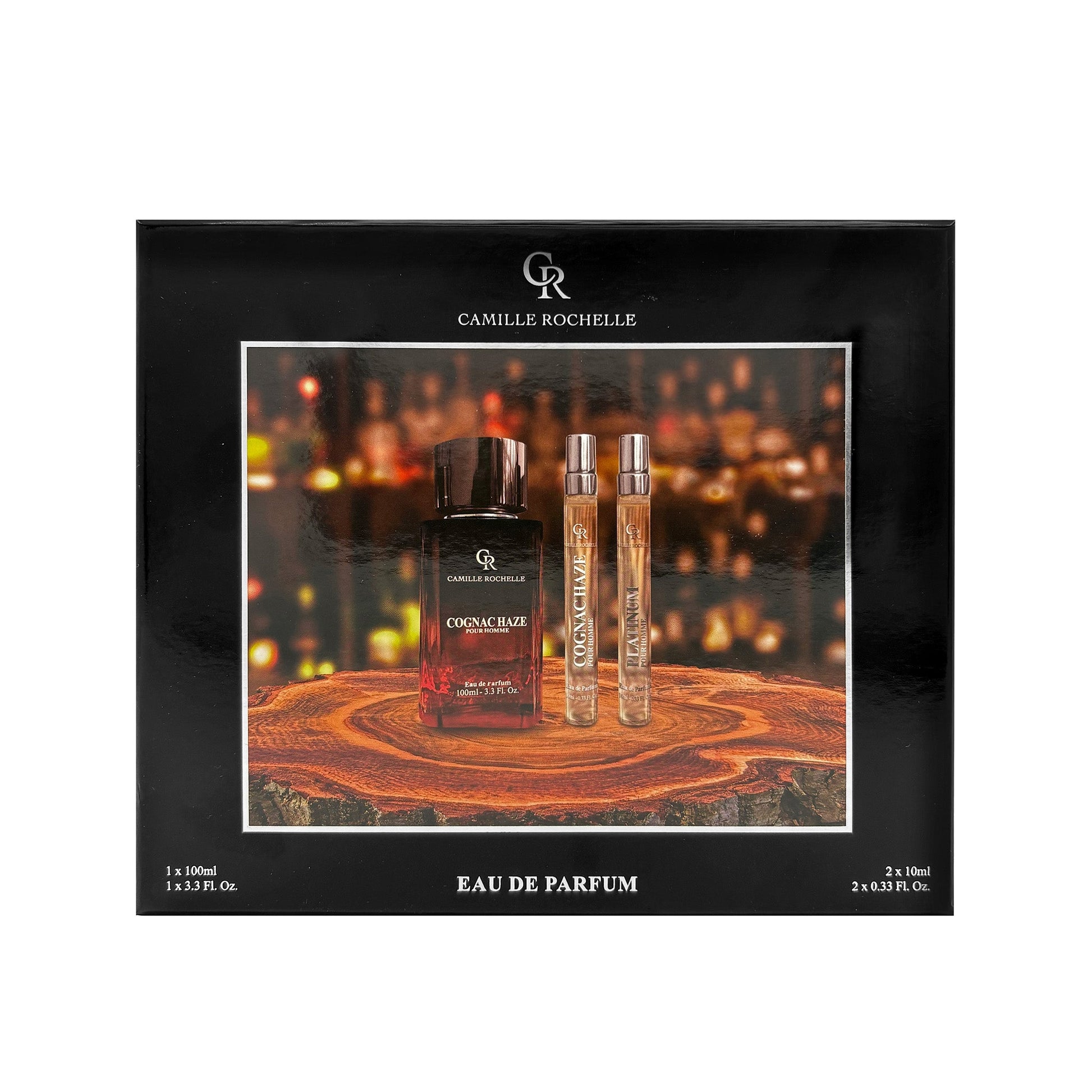 Camille Rochelle Cognac Haze Geschenkset für Herren 3-teilig