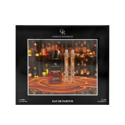 Camille Rochelle Cognac Haze Geschenkset für Herren 3-teilig