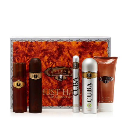 Cuba Must Have Gold Geschenkset für Herren 5-teilig 3.3 oz