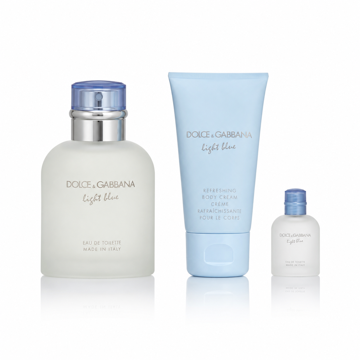 Dolce & Gabbana Light Blue 3-teiliges Geschenkset für Herren 2.5 oz.