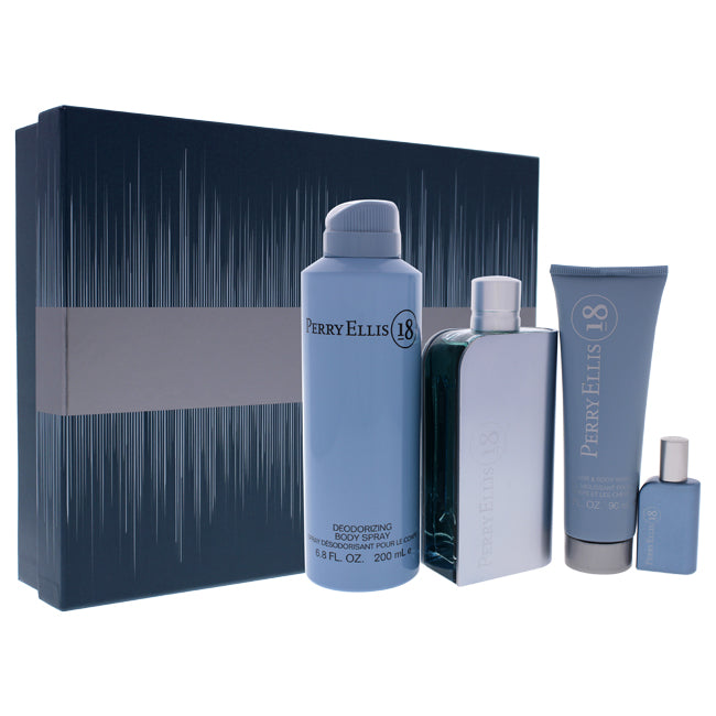 Perry Ellis 18 Geschenkset für Herren 4-teilig 3.4 oz