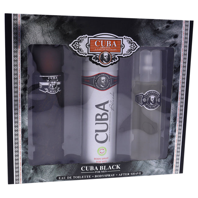 Cuba Black Geschenkset für Herren 3-teilig 3.3 oz