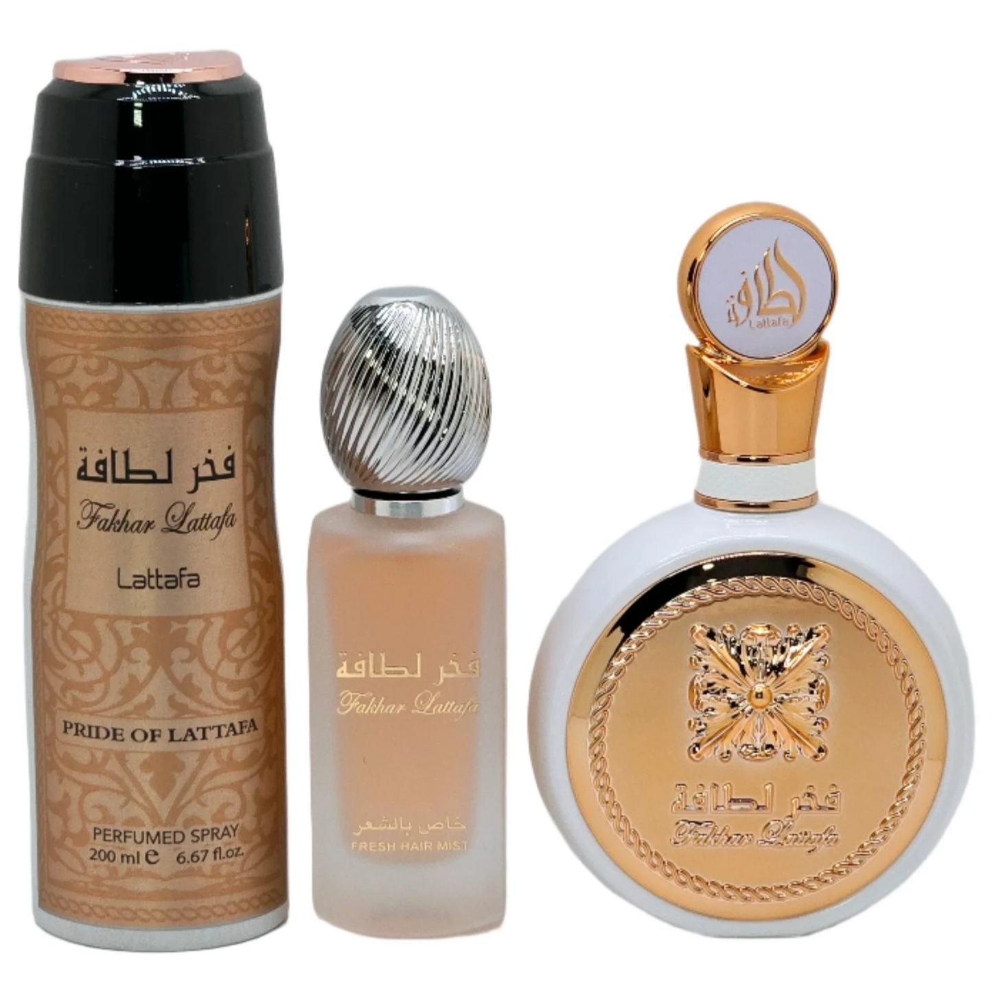 Lattafa Fakhar Geschenkset für Damen 3-teilig 3.4 oz